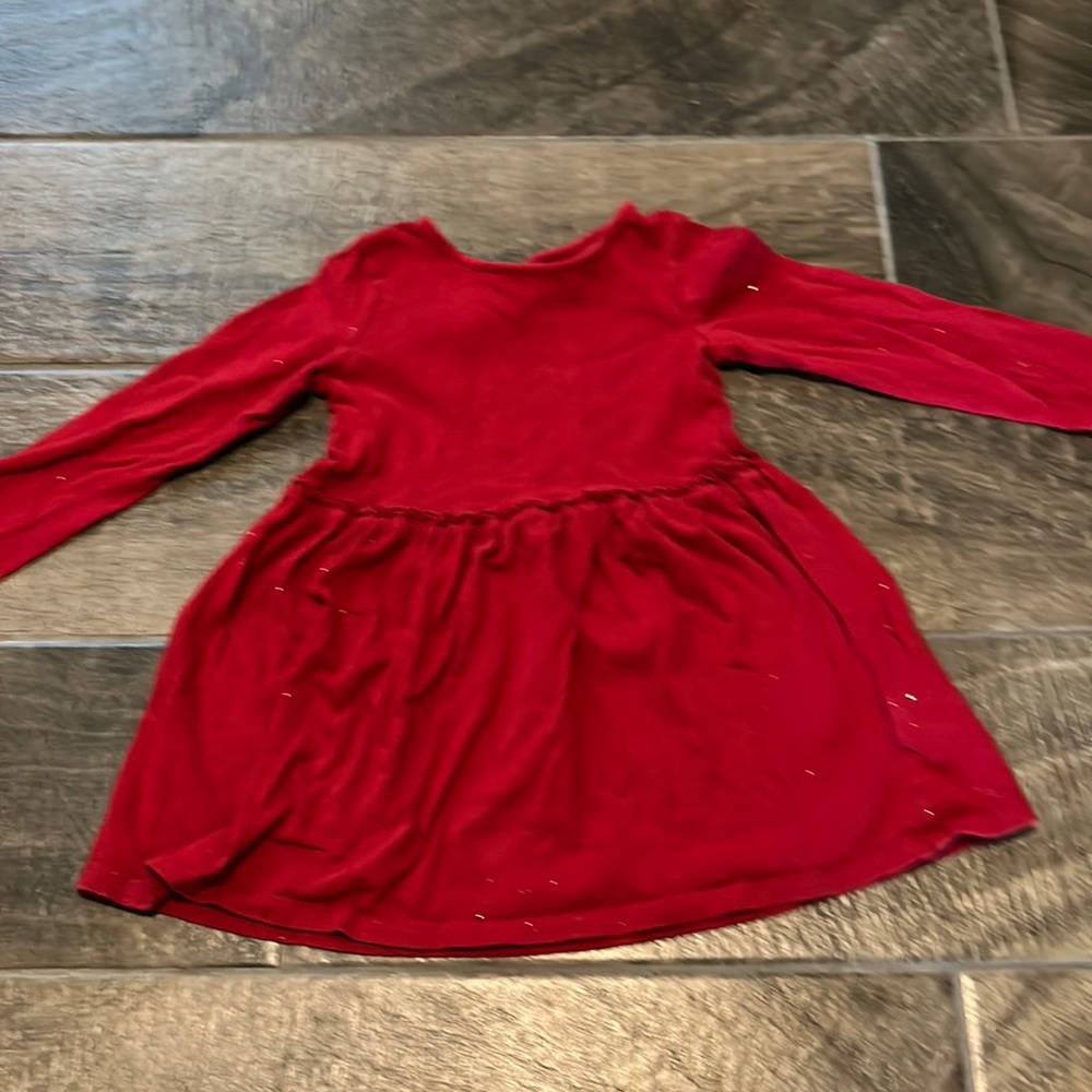 Girls red sparkly dress